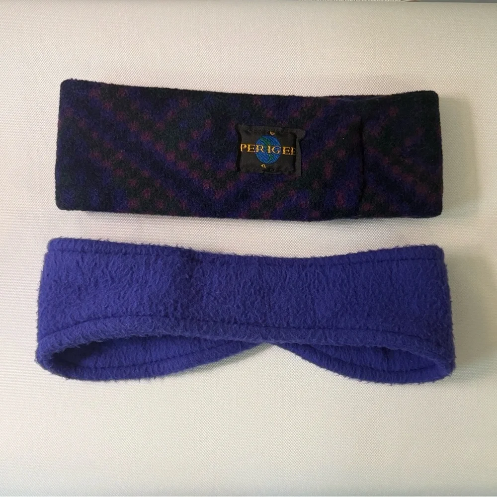 Vintage,  Purple and Black Headband Set